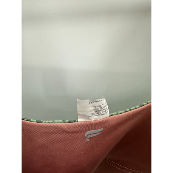 Fabletics Sports Bra Women SIZE Small Green Pink Harlyn Midi Medium Impact - Picture 6 of 10